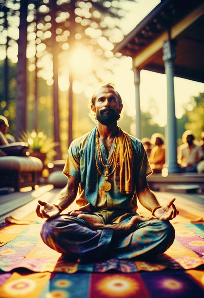 A yogi having a psychedelic experience