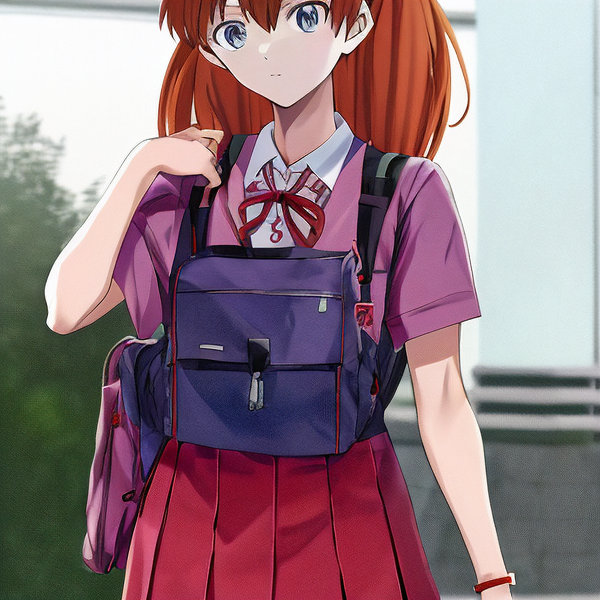 エヴァンゲリオン 惣流・アスカ・ラングレー アスカ 制服 学園生活