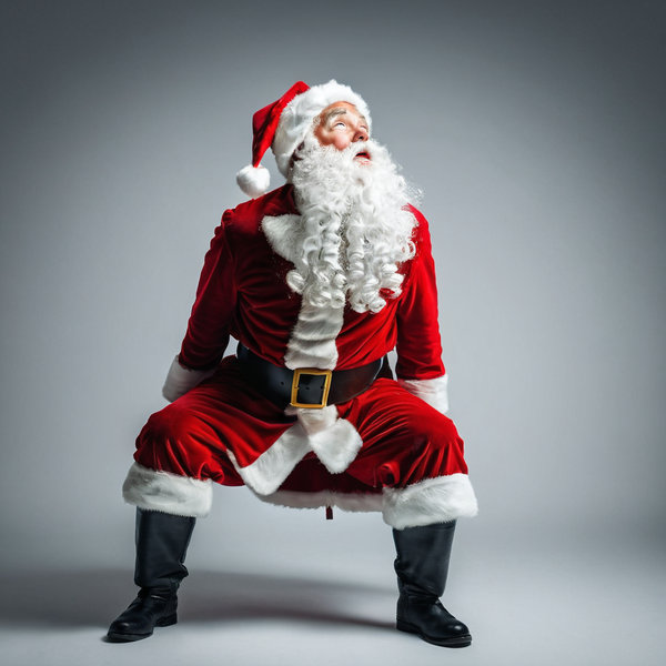 サンタクロース 見上げる 全身 動きがある 後ろ姿 上を向く 見上げる