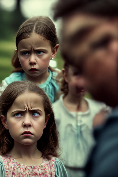 Una chica joven enfadada con sus padres