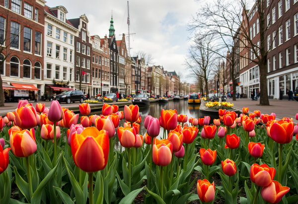 Тюльпаны Голландии Амстердам