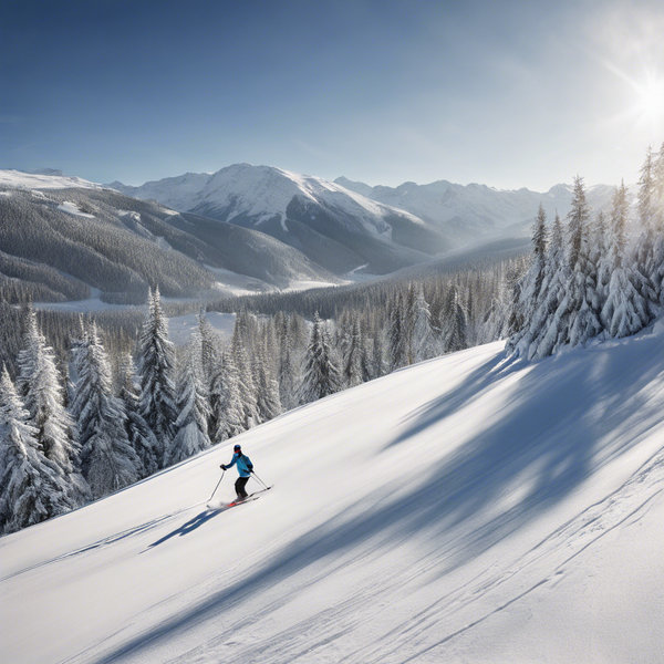 Sciatore che scia sui prati senza neve