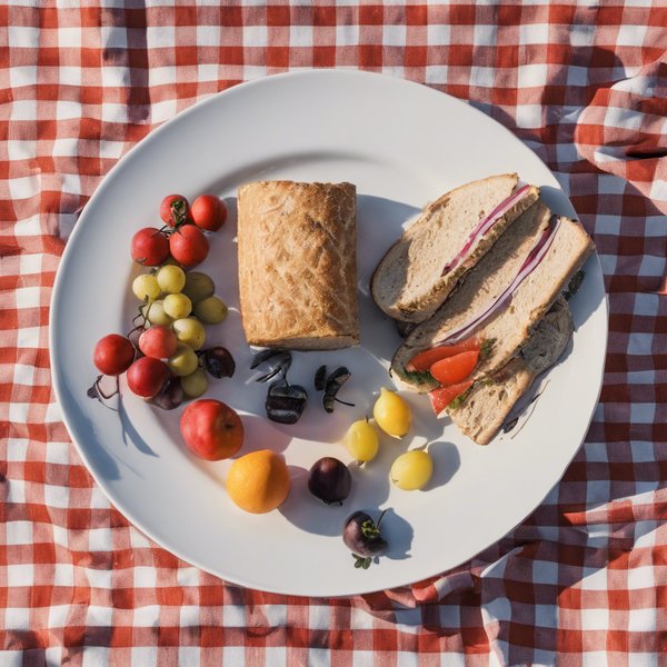 Un plato en un picnig