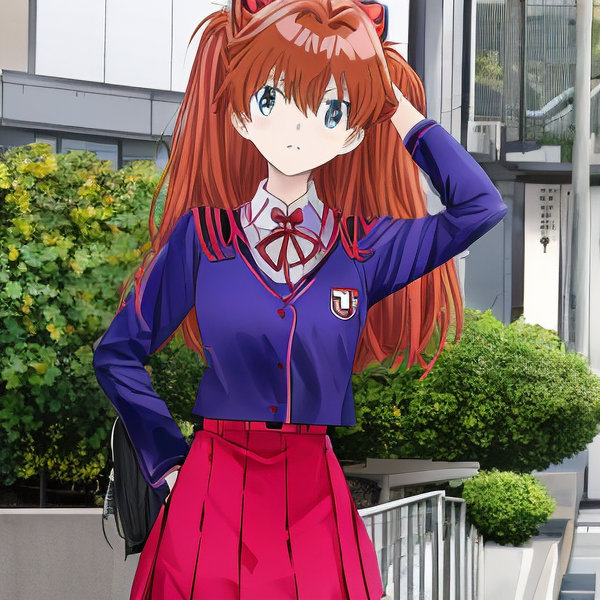 エヴァンゲリオン 惣流・アスカ・ラングレー アスカ 制服 学園