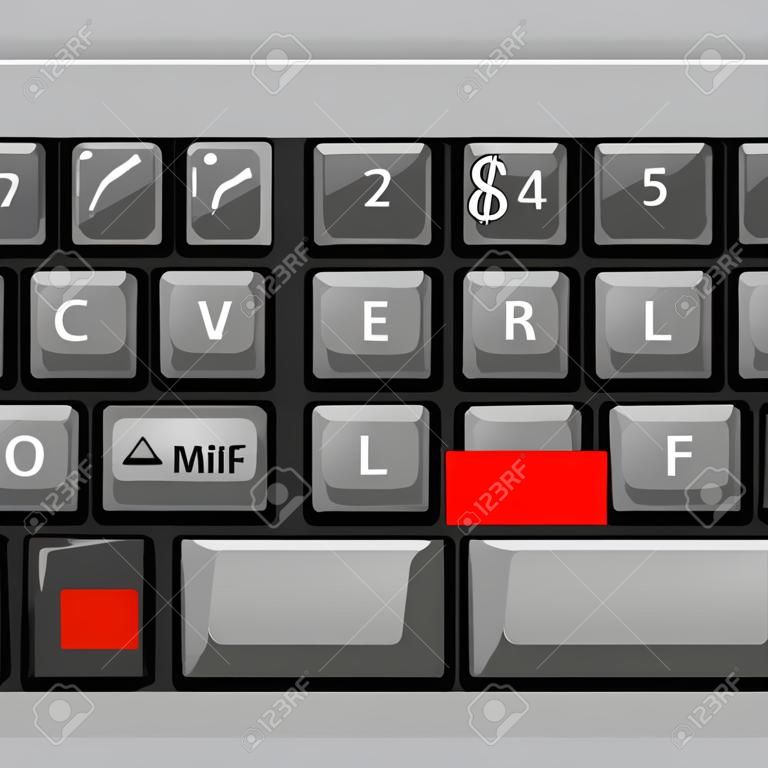 Combination of buttons to copy. Keyboard ctrl C, combination key, fast  and quickly command. Vector graphic illustration