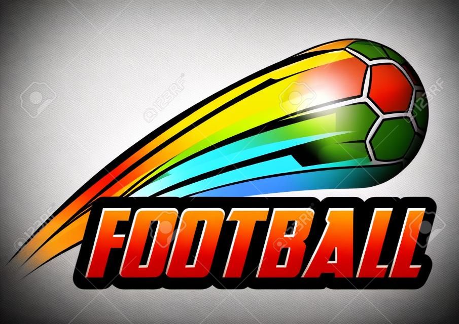 矢量彩色徽標模板和足球。
