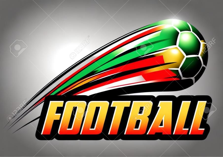ベクトル色のロゴは、サッカー ボールとテンプレート。