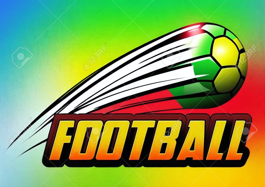 ベクトル色のロゴは、サッカー ボールとテンプレート。