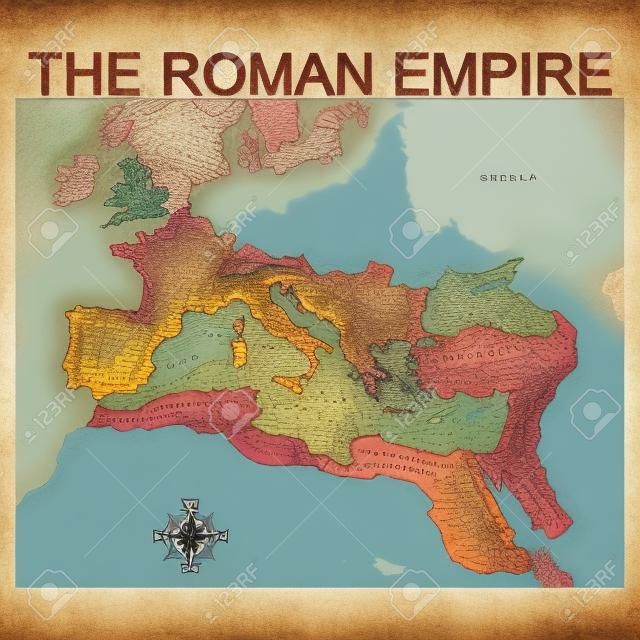wektorowa mapa Cesarstwa Rzymskiego