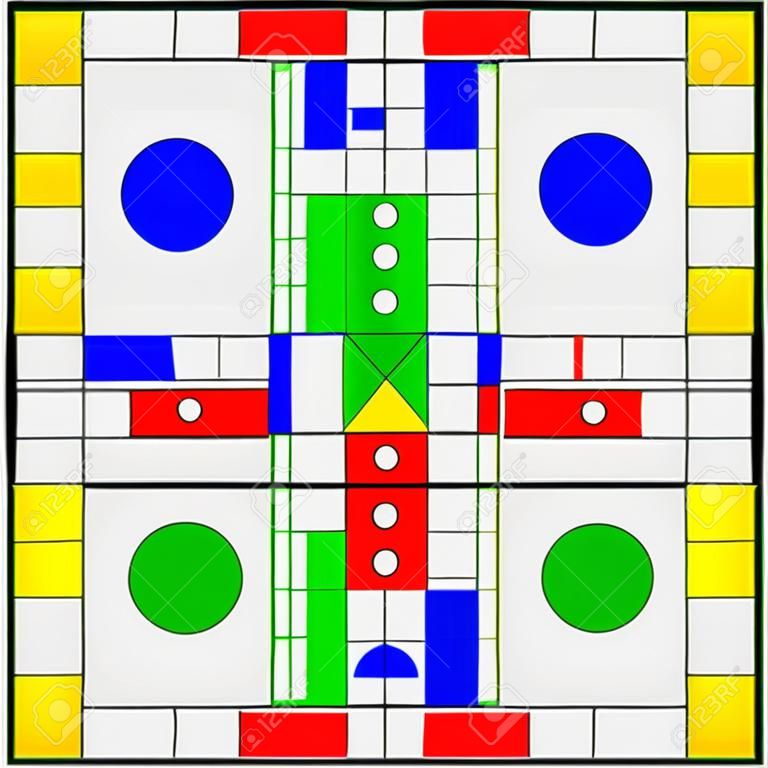 vector image with Ludo board game for your project