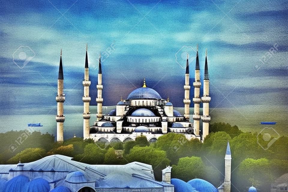 The Blue Mosque of Istanbul or Sultan Ahmet Mosque, Turkey.