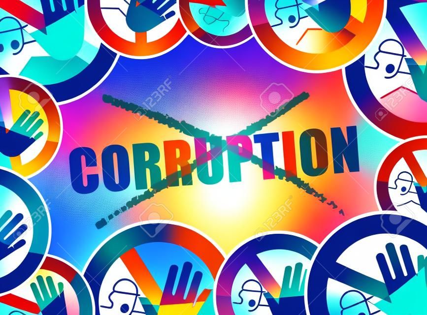 illustration of no corruption abstract concept background