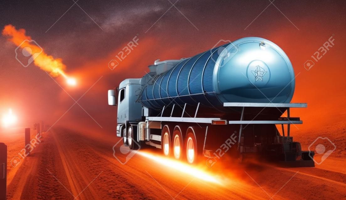 Camiones para el transporte de combustible.