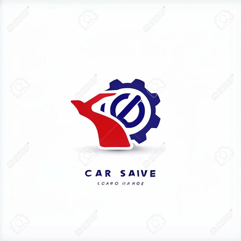 Modèle vectoriel de logo d'icône de service de voiture