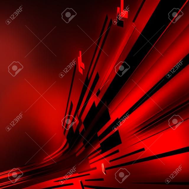 Abstract red and black shining lines background