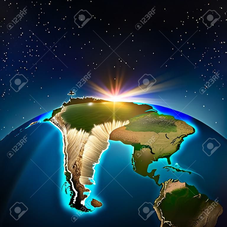 Dél-Amerika űrből.
