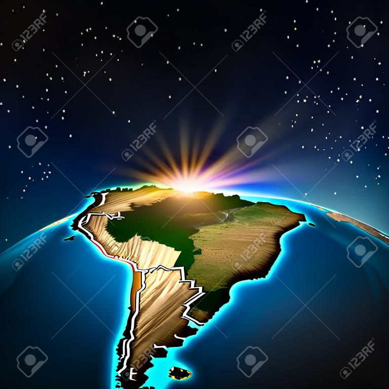南美国从太空