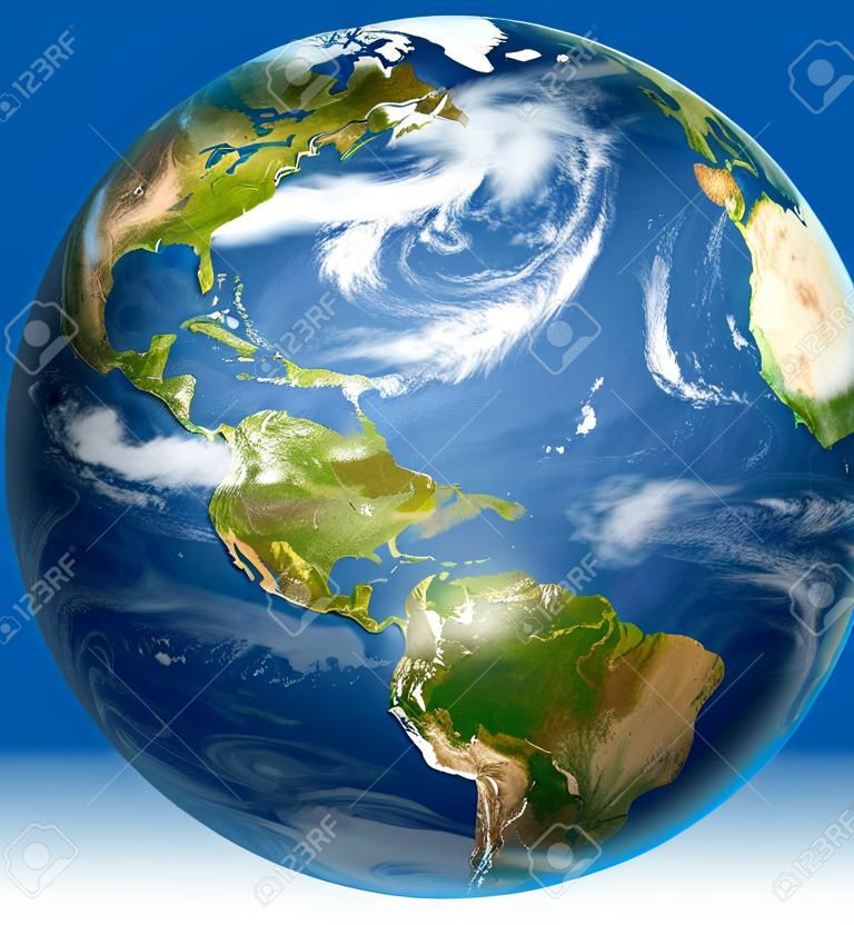 Planète monde. Éléments de cette image fournie par la NASA