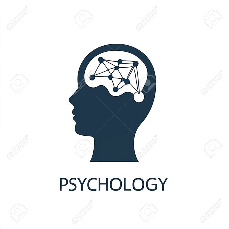 Logo psychologue, psychothérapeute, psychothérapie avec profil de tête. Concept de conceptions. Illustrations vectorielles