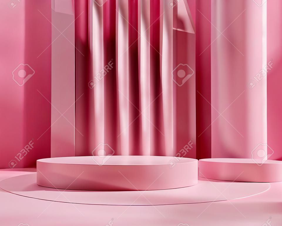 Valentine's dag podium mock-up product display showcase 3d render