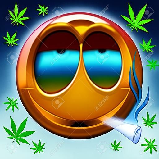 Emoji - smoking weed