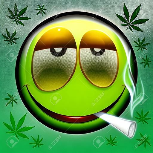 Emoji - smoking weed