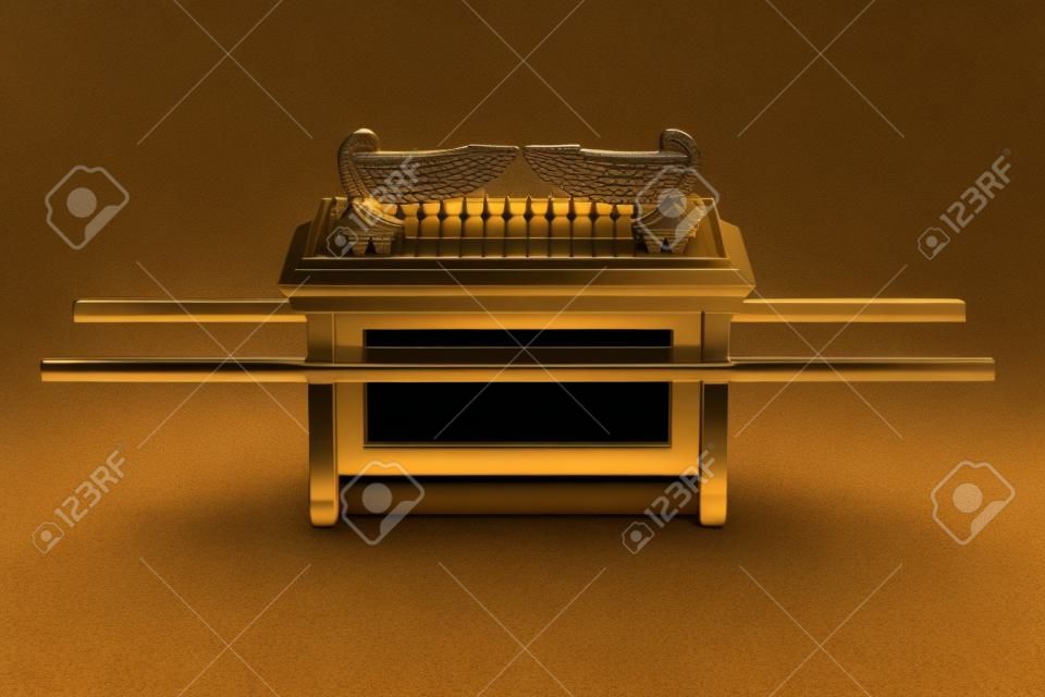realistic 3d render of ark of the covenant