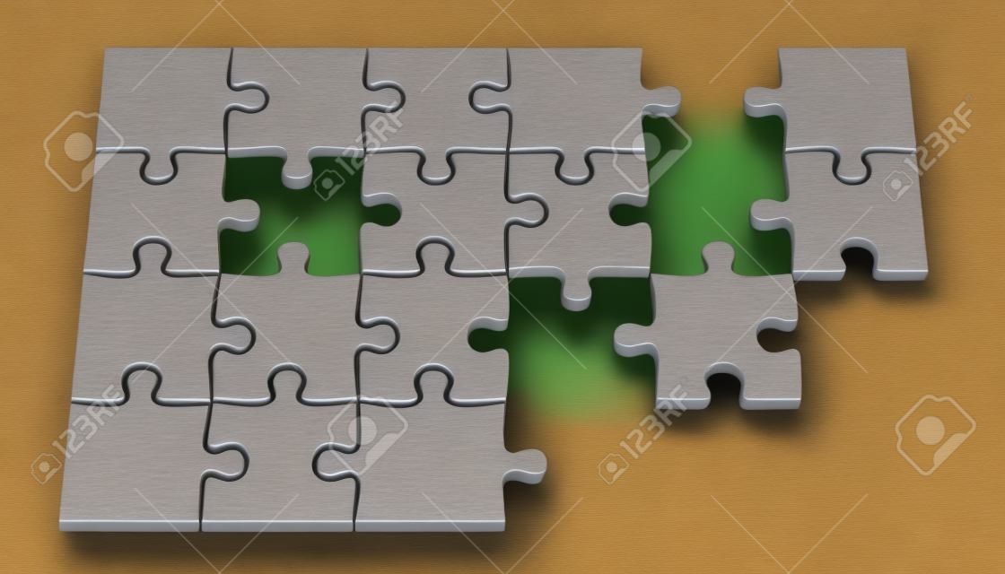 Realistic 3D Render of Puzzle