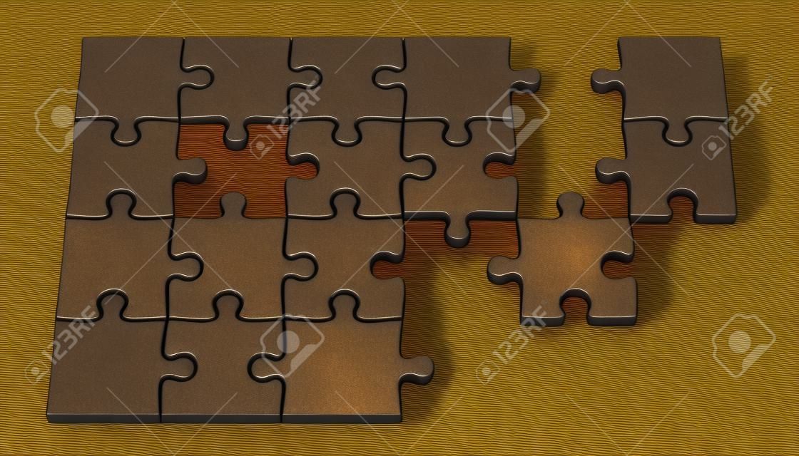 Realistic 3D Render of Puzzle