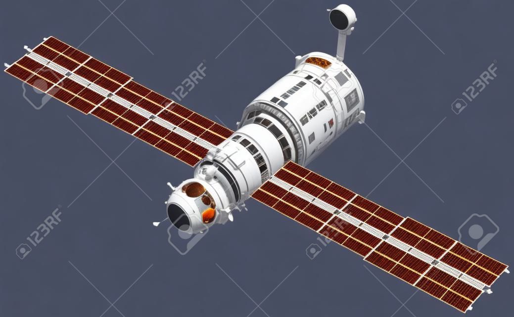 국제 우주 정거장. 모듈 "Zvezda". 3D 모델입니다.