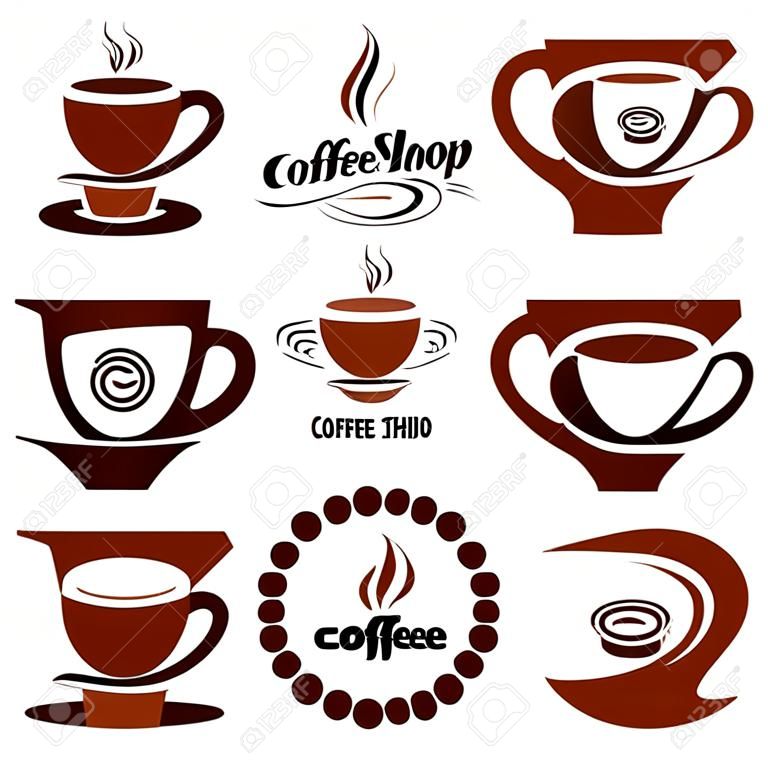 Coffee Logo ontwerp vector template. concept pictogram.