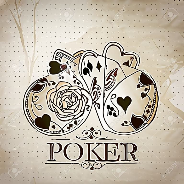 Vintage poker pattern