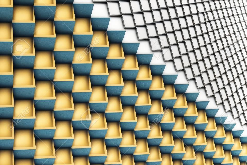Abstract geometric wall
