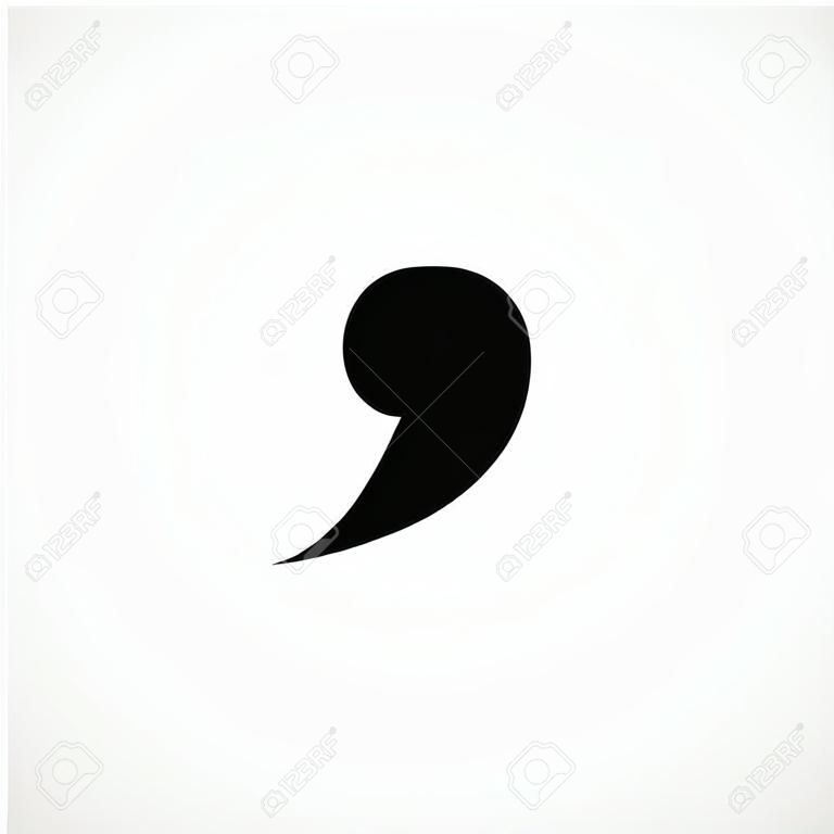 Quotation mark symbol. Double quotes at the end of words Quote sign Icon Isolated on White Background