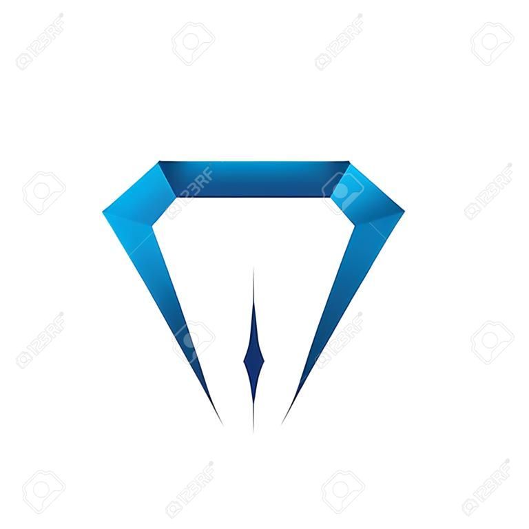 Diamante Icona Vettore, Icona Diamante Eps10, Icona Diamante Web, Design Logo Diamante, Design Diamante, Logo Cristallo Diamante, Colore Vettore Diamante Blu, Vettore Colore Immagine Diamante, Blu Diamante
