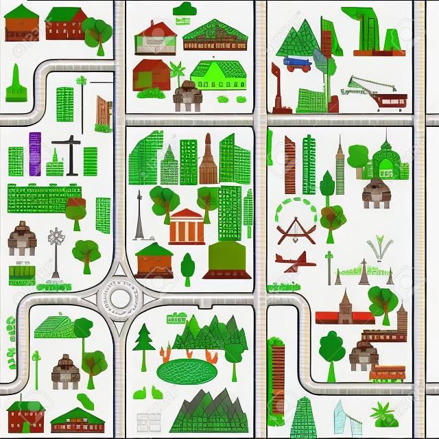 市内マップ ジェネレーター都市マップの例。