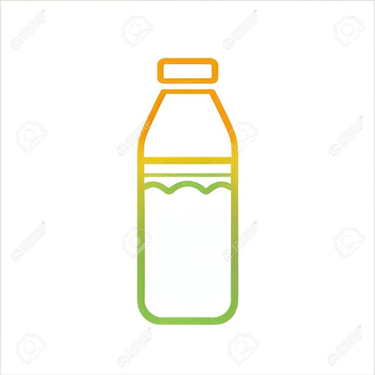 Ikona wektora linii pięknej butelki wody