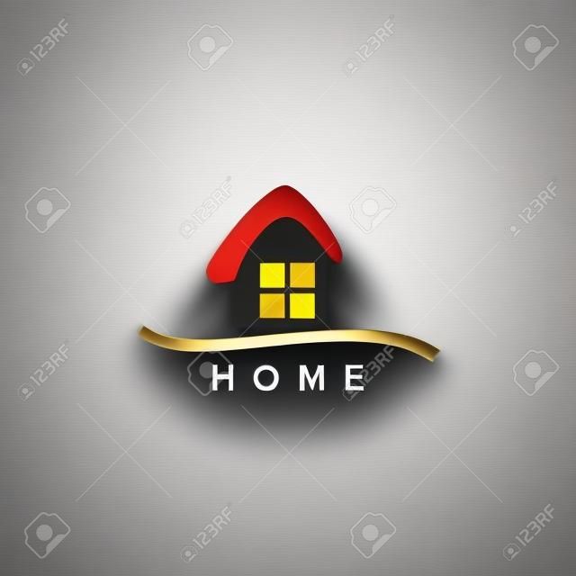 Simple home logo. House logo. Simple abstract home or monument or apartment logo design for business.