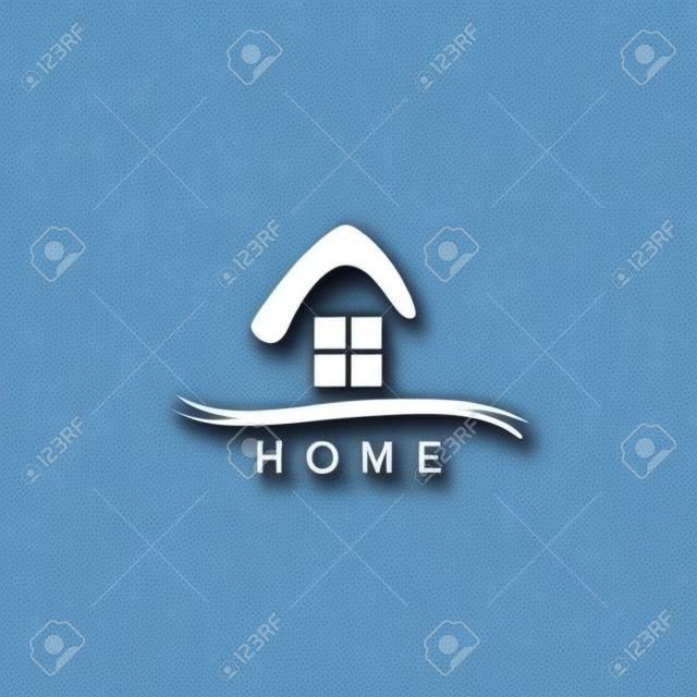 Simple home logo. House logo. Simple abstract home or monument or apartment logo design for business.