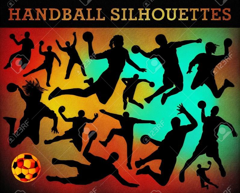 Handball-Silhouetten