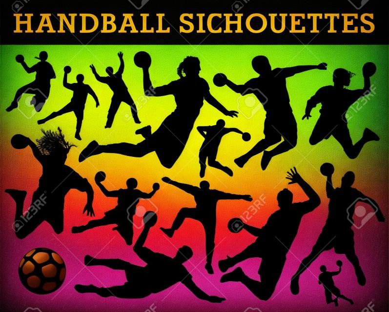 Handball-Silhouetten