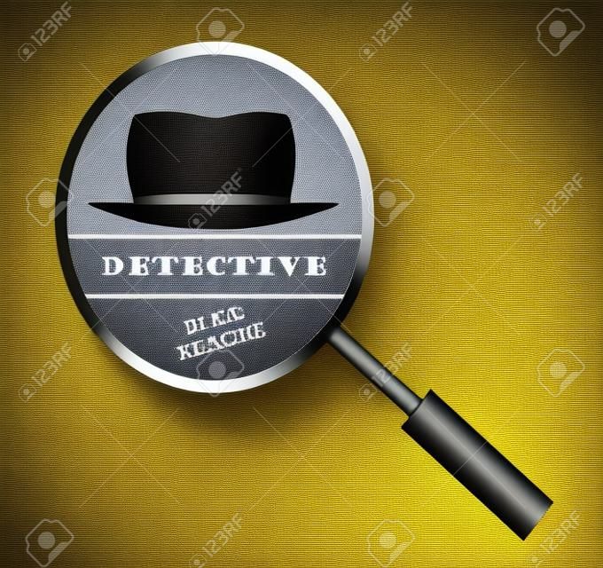 Detektywskie szkło powiększające z kapeluszem