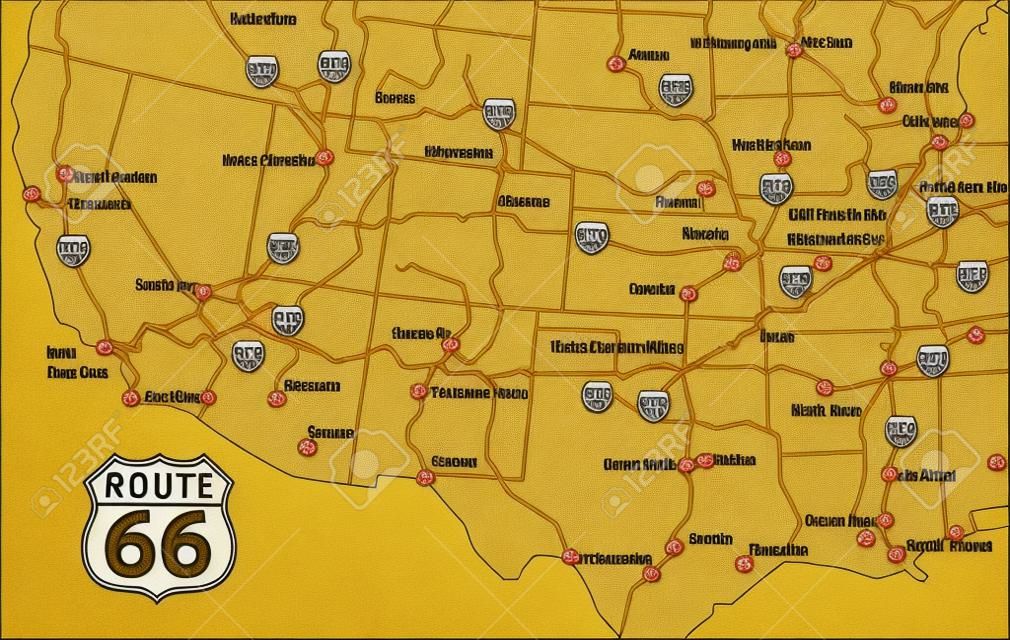 Or Carte de Complete Route 66
