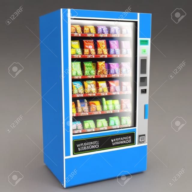 Ilustração 3d de uma máquina de venda automática