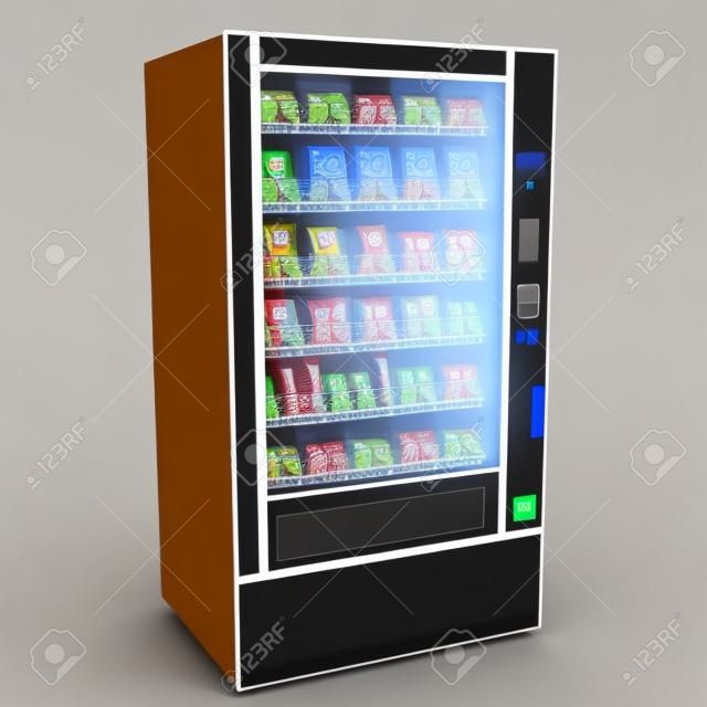 Ilustração 3d de uma máquina de venda automática