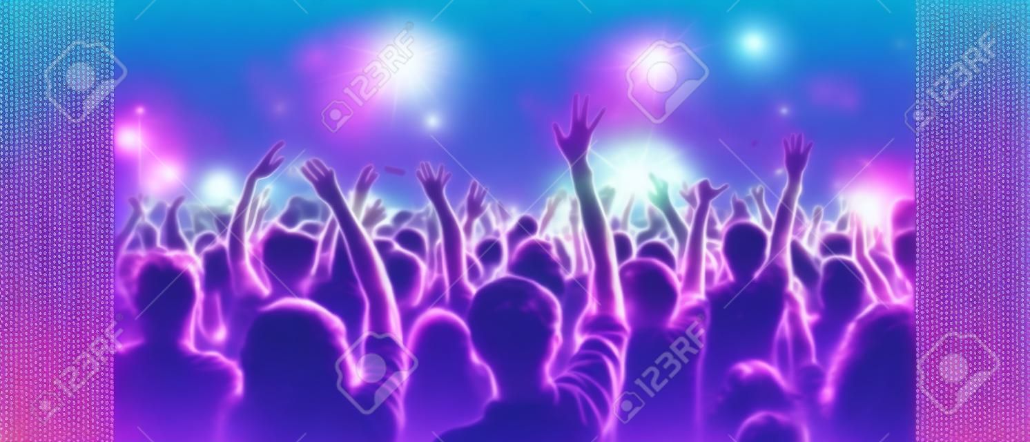 Design dell'illustrazione del festival musicale per feste ed eventi. per web, banner, poster design