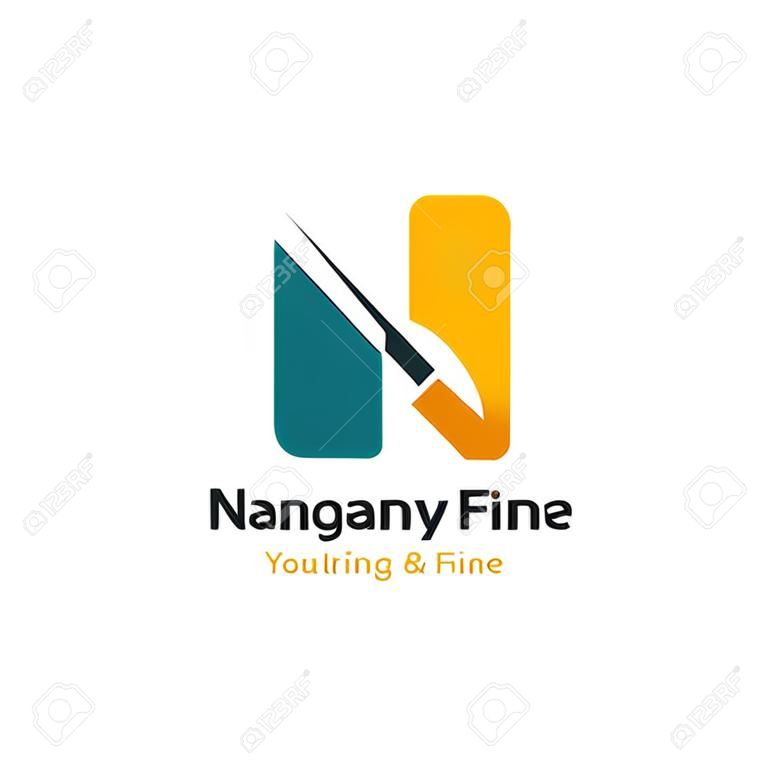 letter N trade marketing logo design vector. initial N and chart diagram graphic concept. company, corporate, business, finance symbol icon