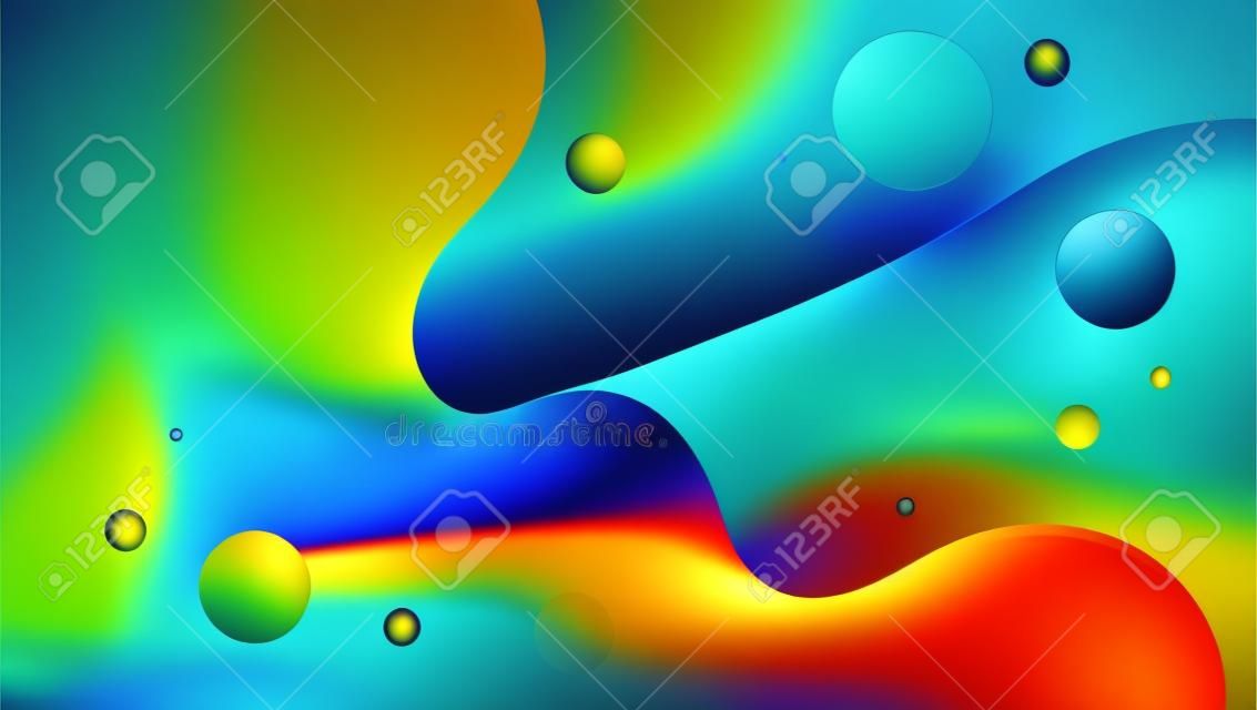 abstract fluid background with blue and yellow color. vector illustration
