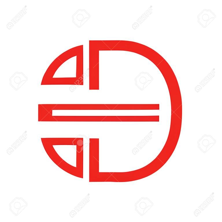 letters cs verbonden lijn eenvoudige logo vector