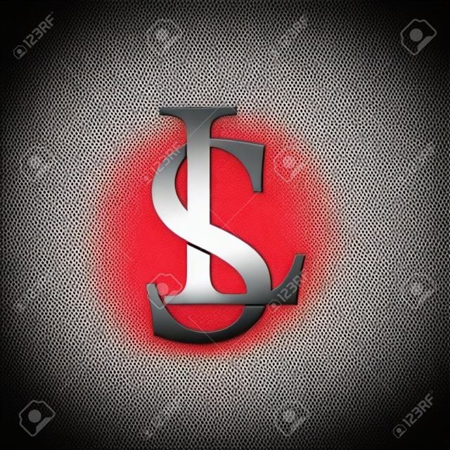 letter sl linked overlapping monogram logo vector